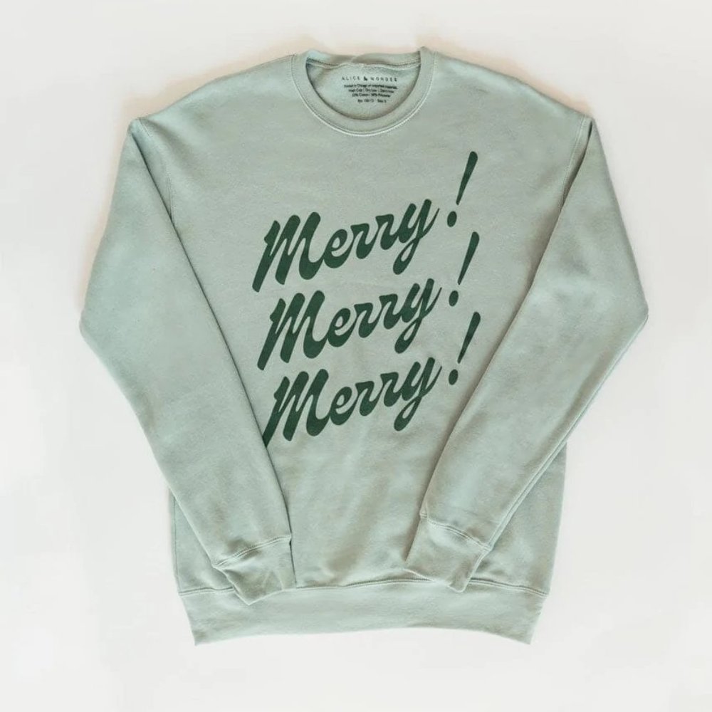 Alice & Wonder merry! merry! merry! Crewneck sweatshirt (S) NWT